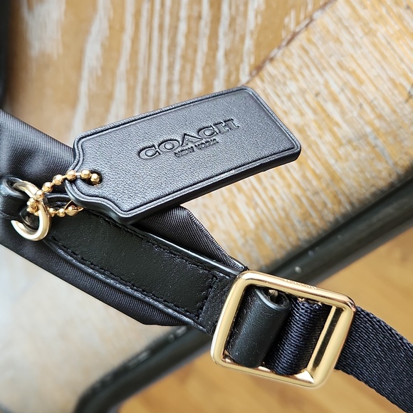 Coach Leather and Canvas Backpack Black & Brown - Picture 5 of 9